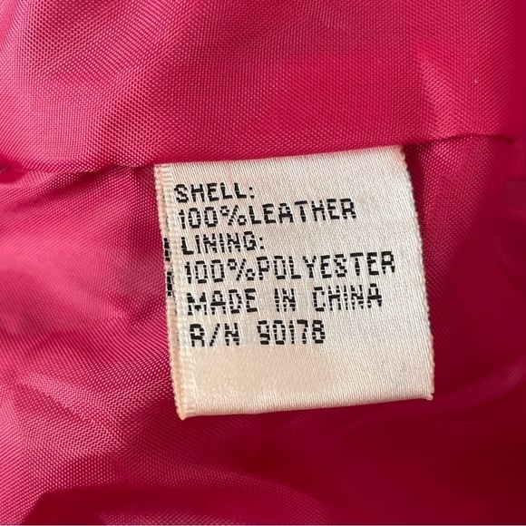 Yvonne le Marie Capelet Short Leather Jacket- Single Button- Pink- Size 12 - Picture 9 of 9